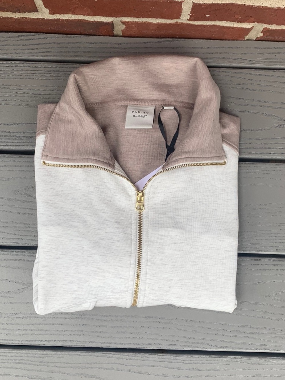 Varley Garcia Two-Tone Zip Through Sweat